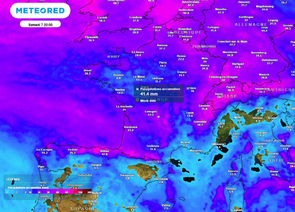 Les pluies se succéderont toute cette semaine avec à la clé, des cumuls parfois importants.