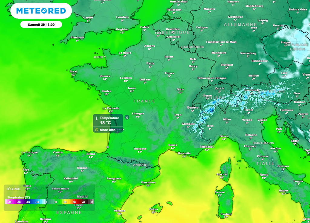 Ce week-end, la douceur fera son retour par le sud-ouest. Ce week-end, la douceur fera son retour par le sud-ouest.