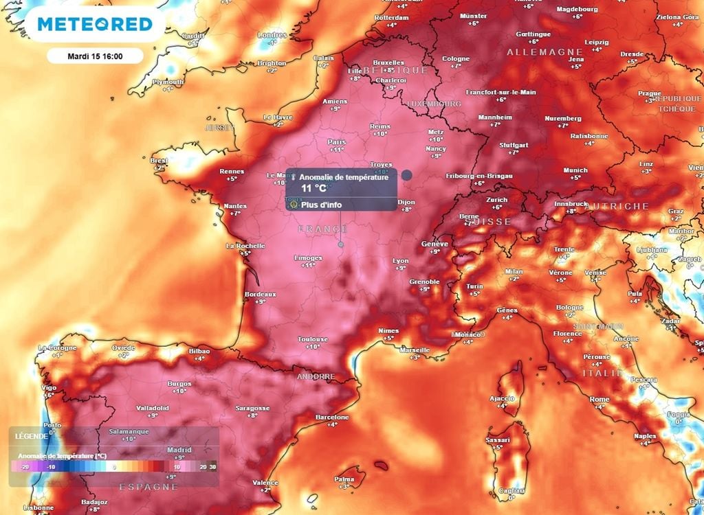 En début de semaine, le mercure sera localement situé plus de 10°C au-dessus des normales.