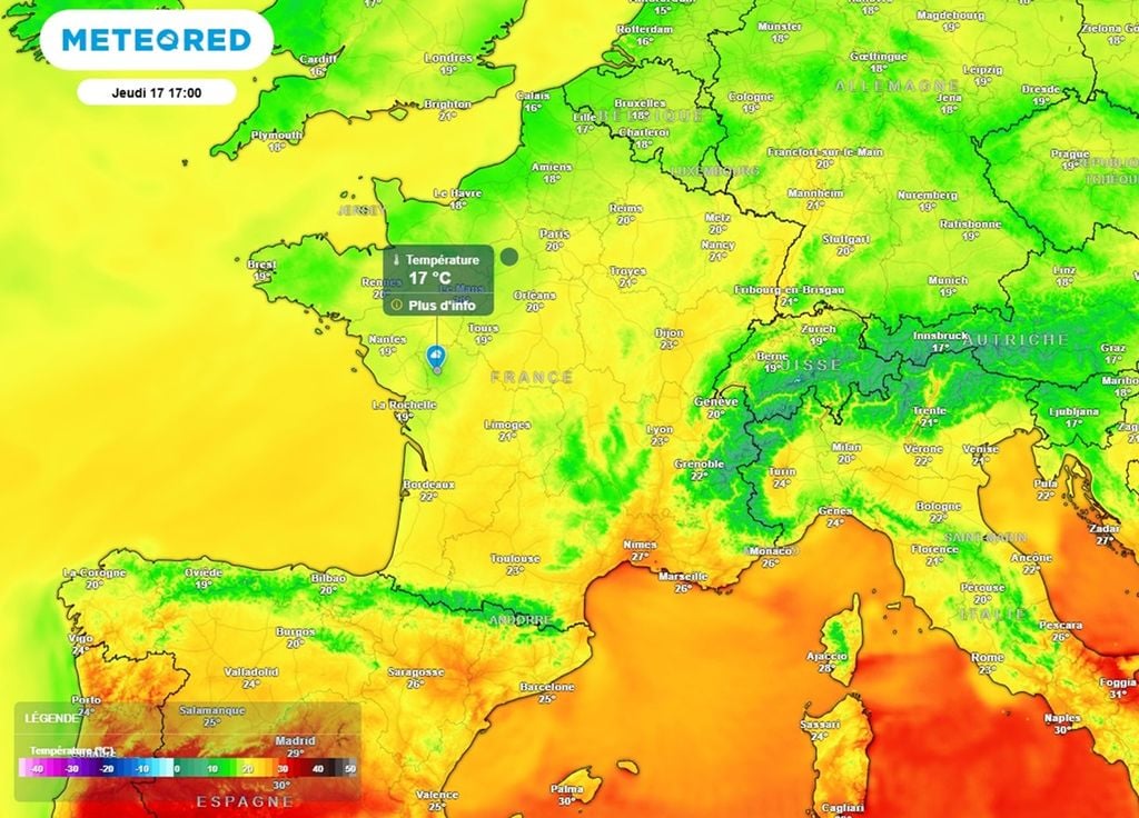 Dès mercredi, les températures retrouveront un niveau conforme aux normales de saison.