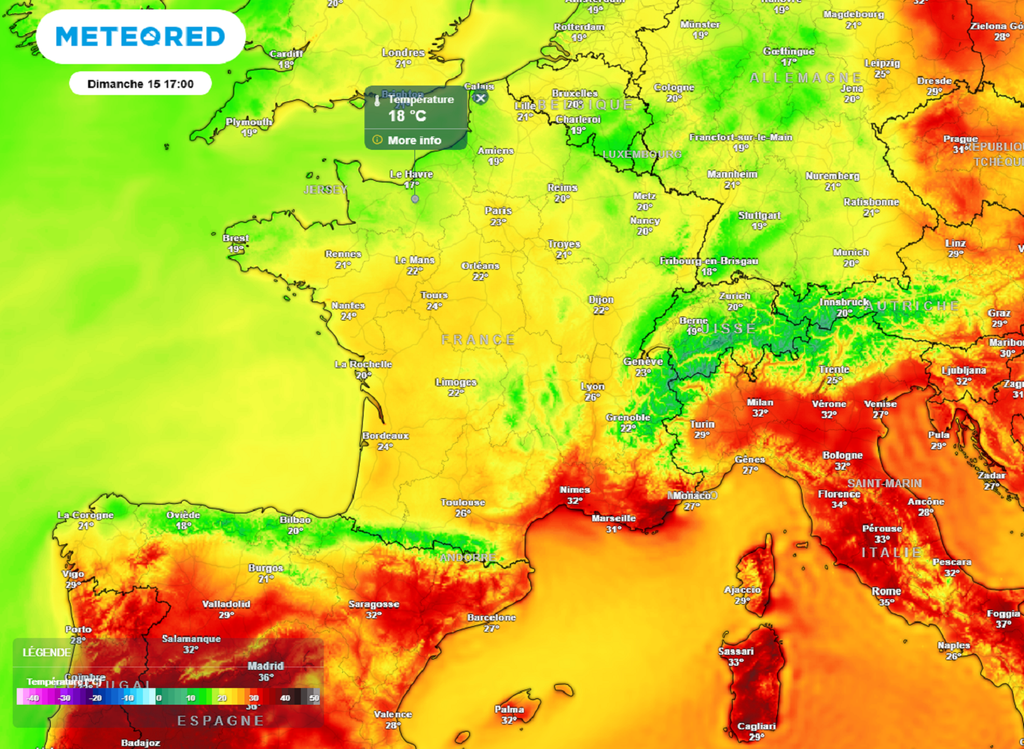 La baisse des températures du week-end sera temporaire mais parfois marquée, notamment au nord-ouest. La baisse des températures du week-end sera temporaire mais parfois marquée, notamment au nord-ouest.