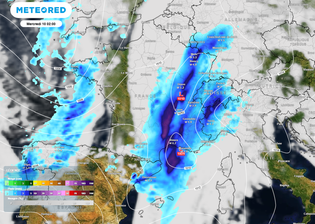 Entre mardi et mercredi prochains, le temps se dégradera nettement avec de nouveaux risques d'intempéries dans le sud-est.