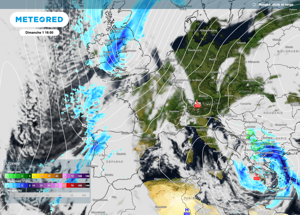 Pour débuter décembre, une influence des dépressions plus à l'ouest sera présent.