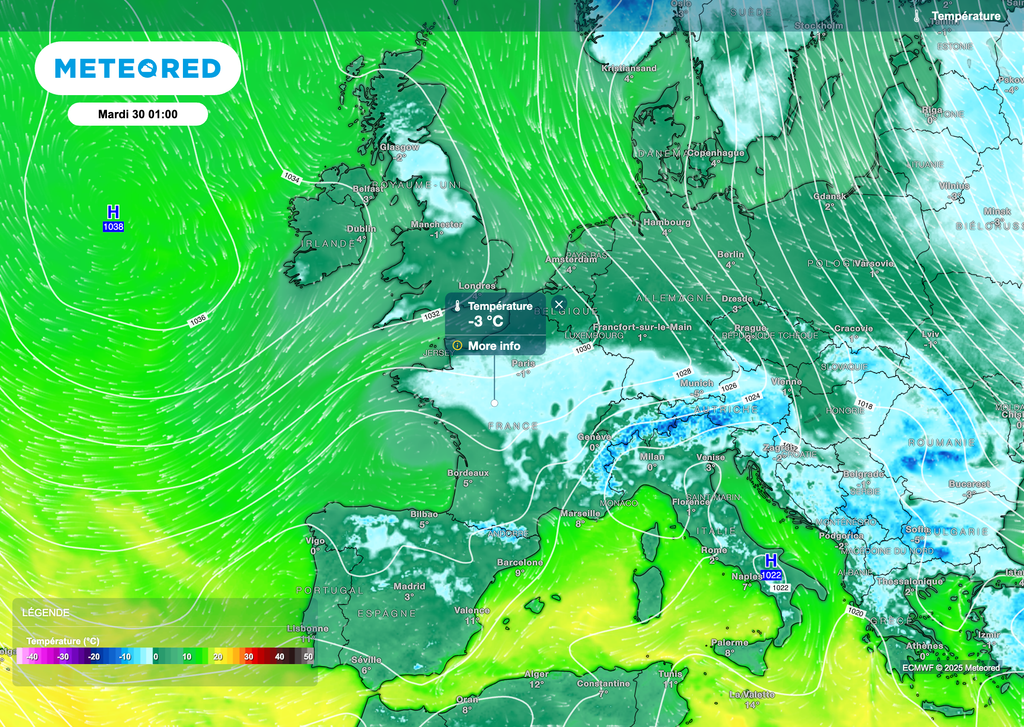Du froid matinal bien présent tout au long de ces prochains jours en France.