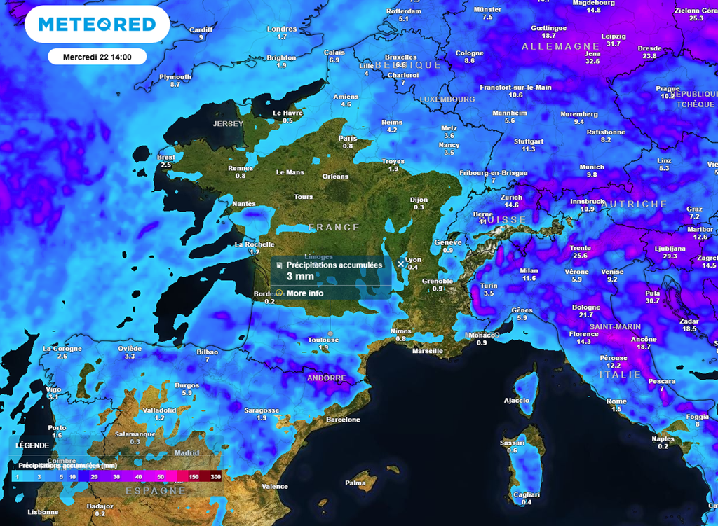 Hormis dans le sud du pays, les précipitations seront rares en France ces prochains jours.