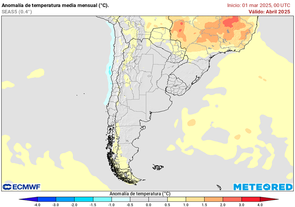 Temperatura, Tendencia, Abril, Otoño, Argentina, Pronostico