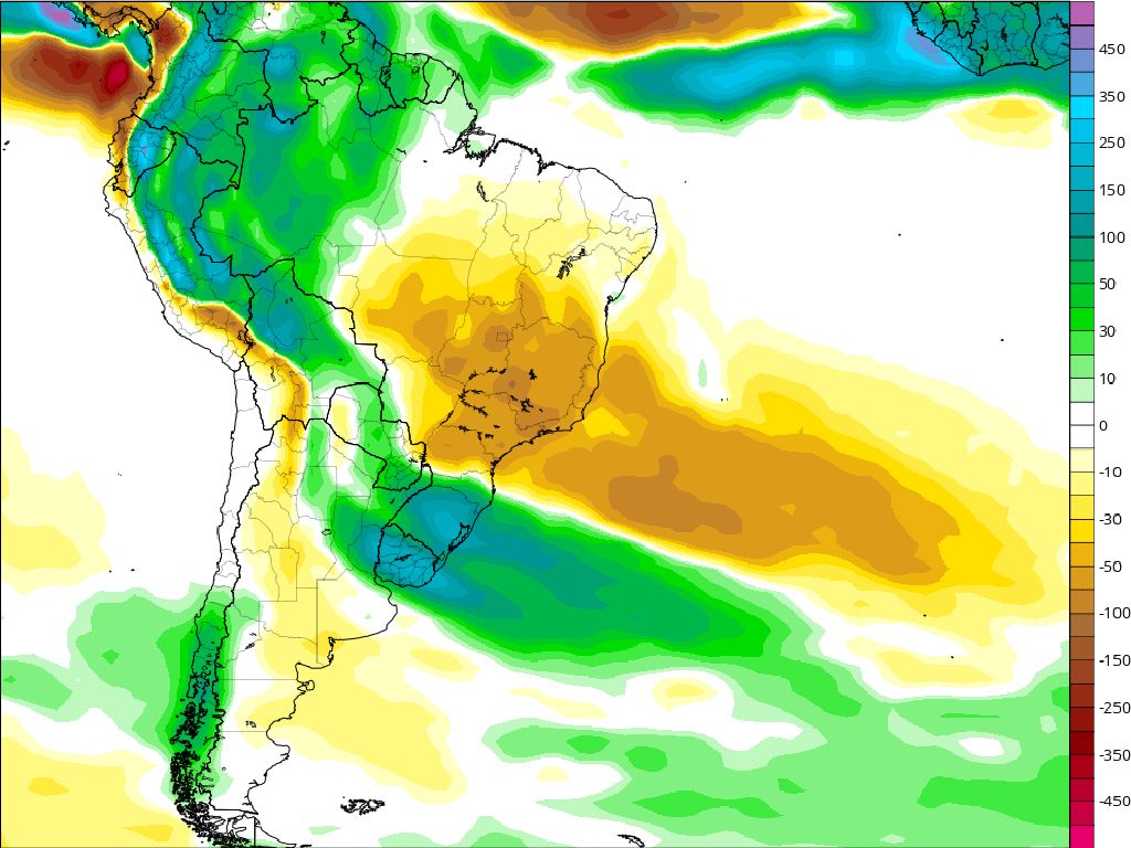 Anomalía de lluvias, Precipitaciones, Octubre