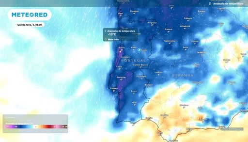 Tend&ecirc;ncia semanal do tempo em Portugal: at&eacute; dia 7, o frio ganha terreno antes da chegada da chuva