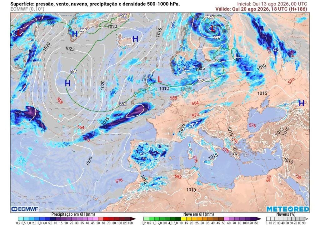 Chuva A partir de quinta-feira poderá começar uma mudança no padrão atmosférico, com descida generalizada das temperaturas e possibilidade de precipitação em algumas regiões do interior. A tendência de maior instabilidade poderá prolongar-se nos dias seguintes.