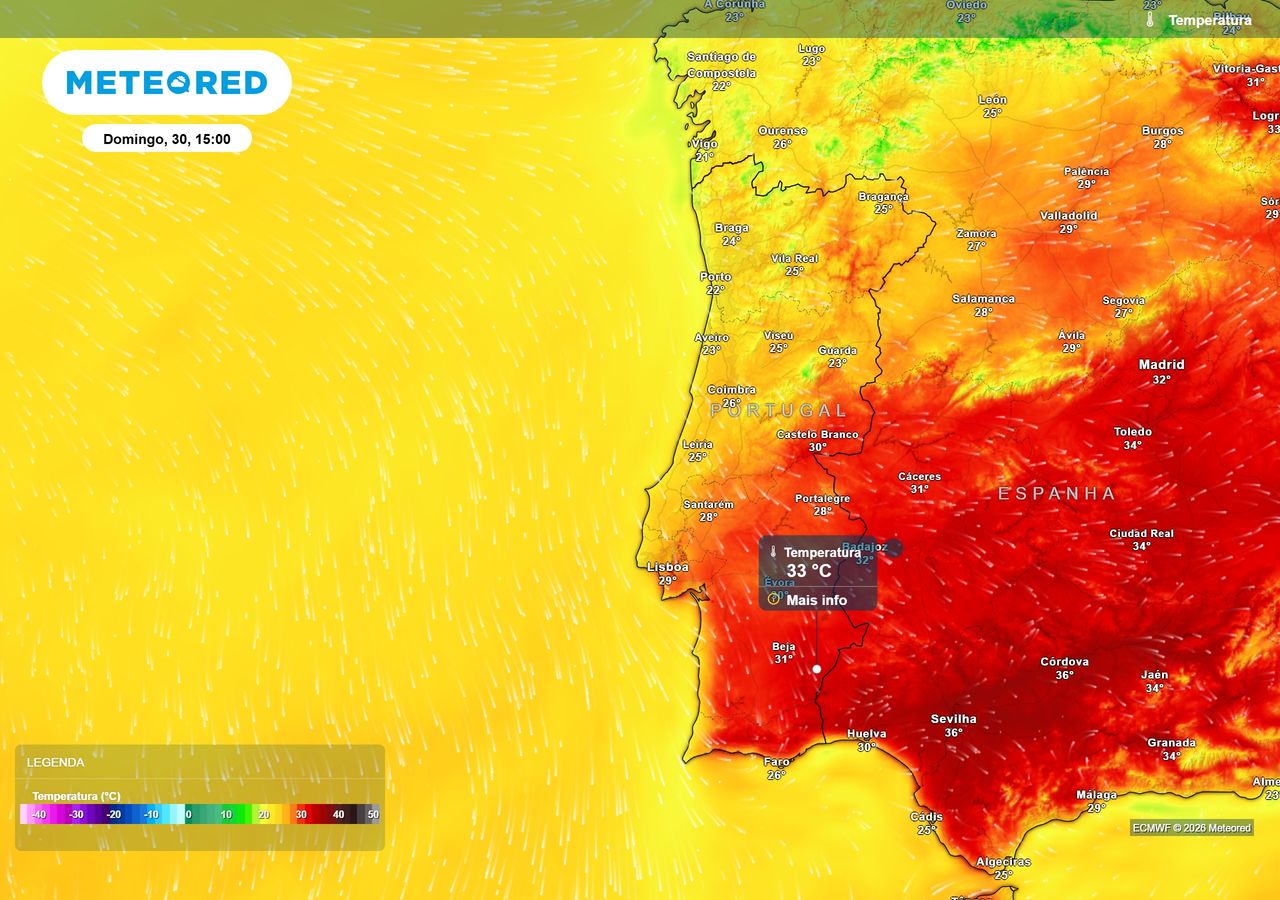 10-day trends in Portugal: stability gains strength and temperatures rise, especially in the South