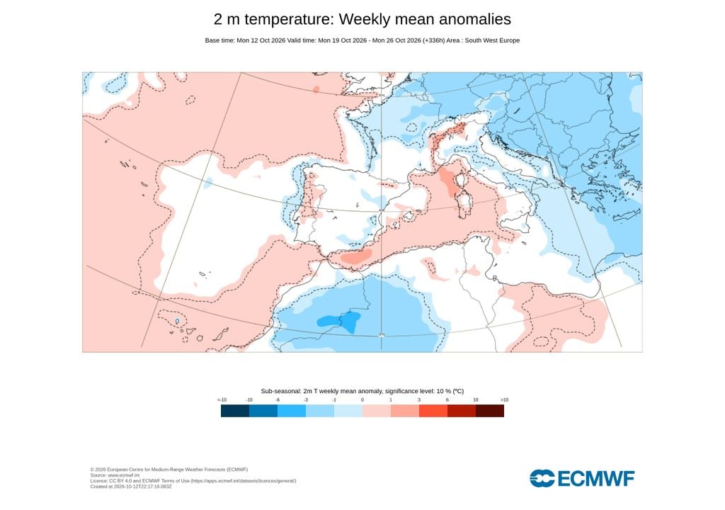 As últimas semanas deste mês poderão contar com anomalias térmicas positivas em boa parte do continente, especialmente nas regiões Norte e Centro, indicando que as temperaturas se deverão manter acima da média.