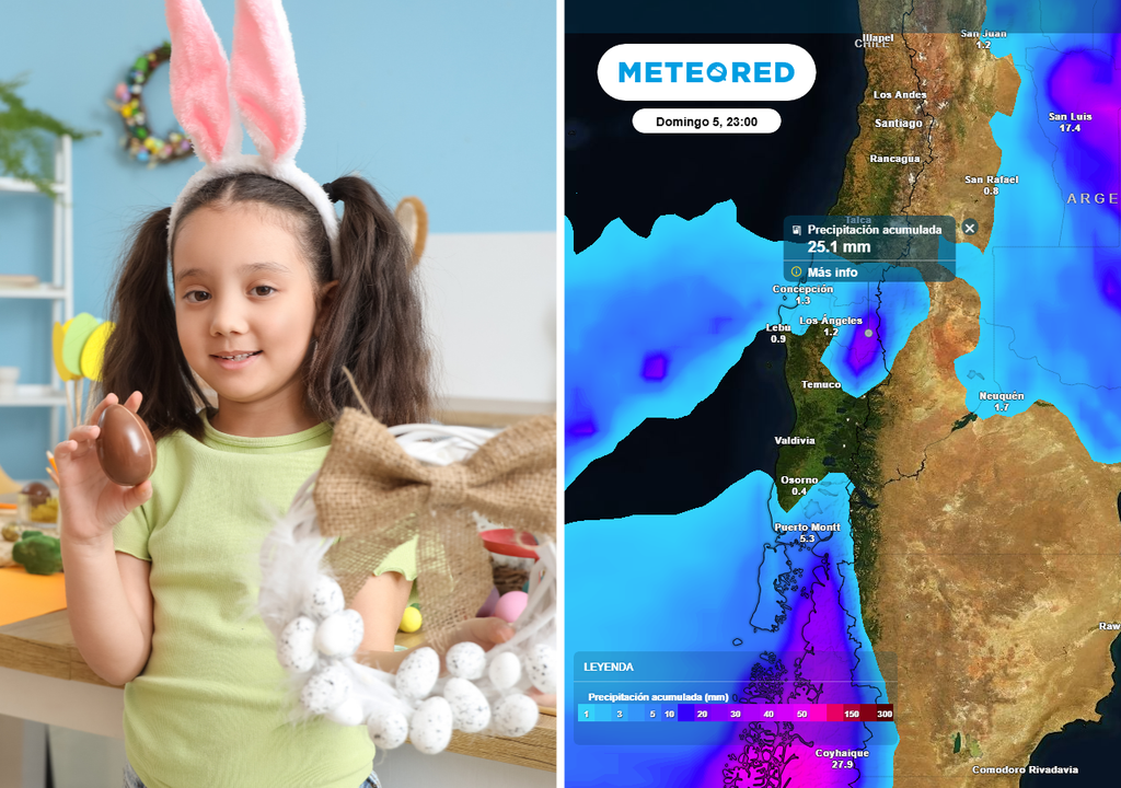 Los chubascos de la baja segregada se concentrarían en las comunas cordilleranas de Chile centro-sur.