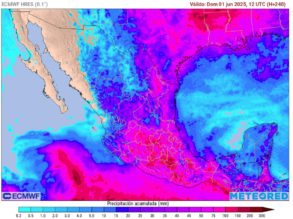 Pronóstico de lluvias acumuladas en milímetros Pronóstico de lluvias acumuladas en milímetros