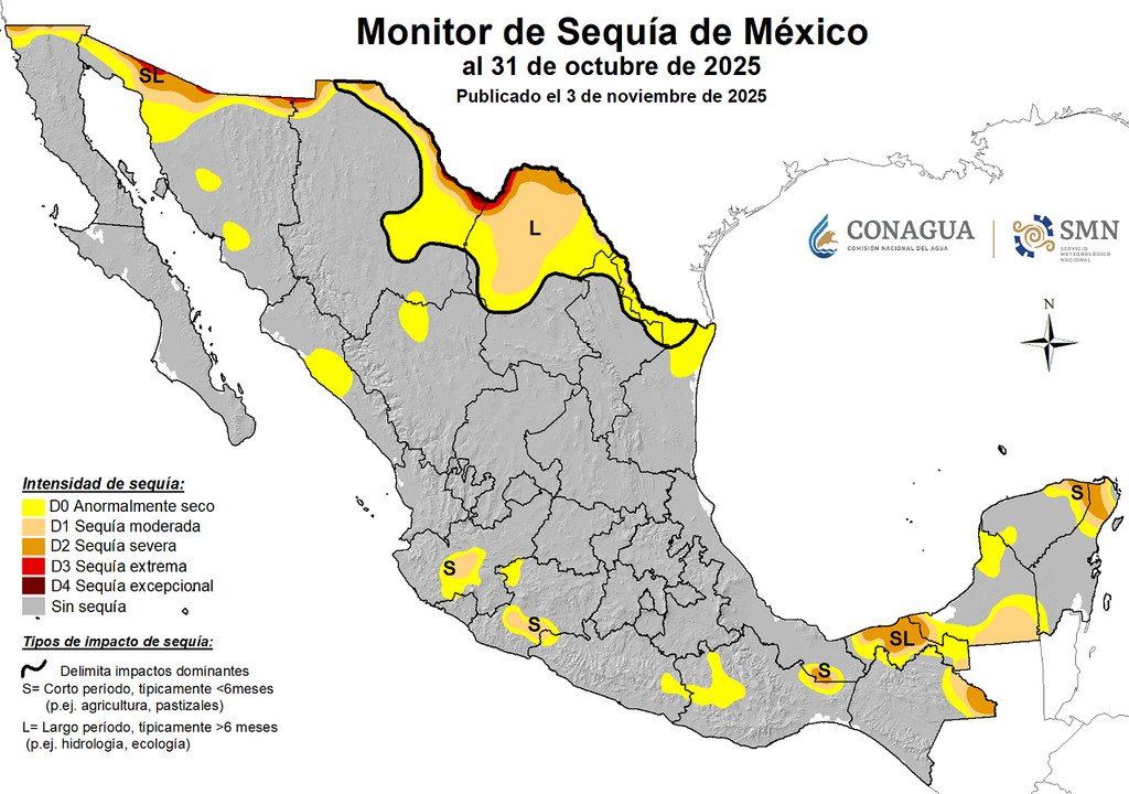Monitor de Sequía. SMN-CONAGUA