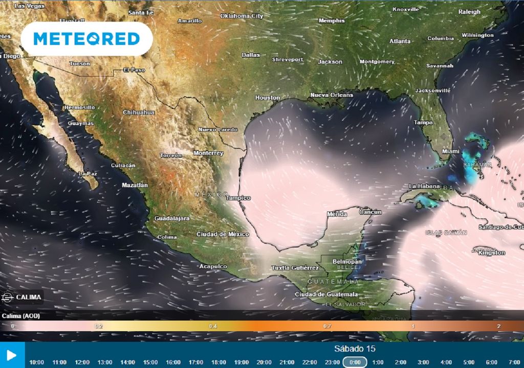 Modelo ECMWF - Calima (AOD)