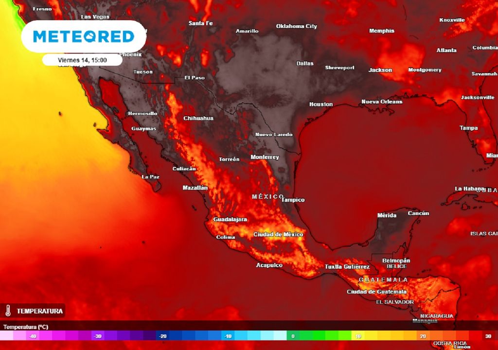 Modelo ECMWF - Temperaturas en grados Celsius