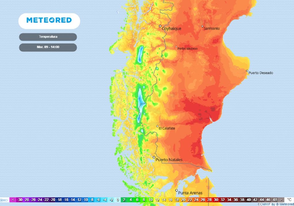 temperatura; ECMWF