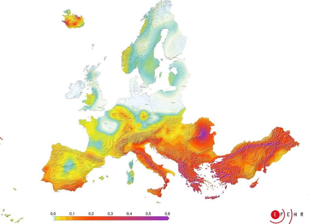 σεισμοί Ευρώπη σεισμικότητα