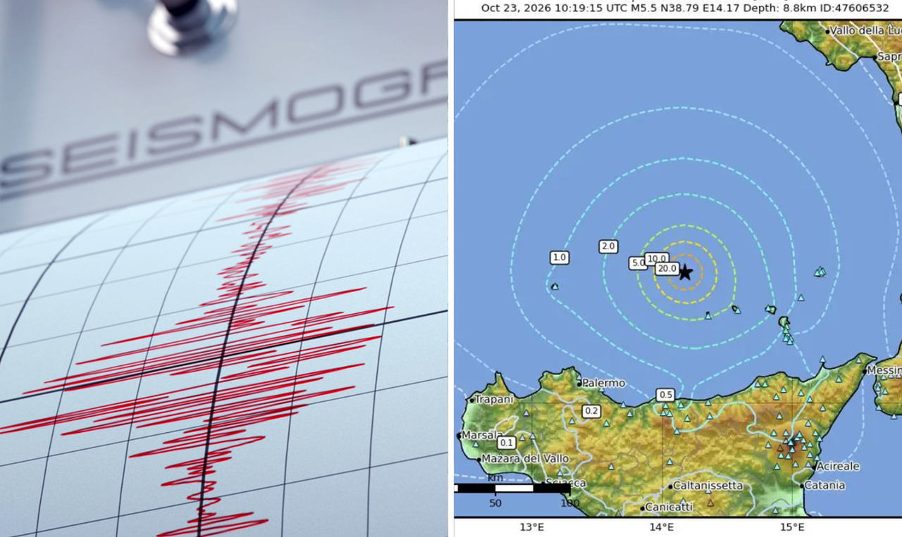 Un terremoto di magnitudo 5.5 è stato registrato nel Tirreno meridinale venerdì 23 ottobre. La scossa è stata avvertita distintamente alle Eolie e in tutta la Sicilia settentrionale.