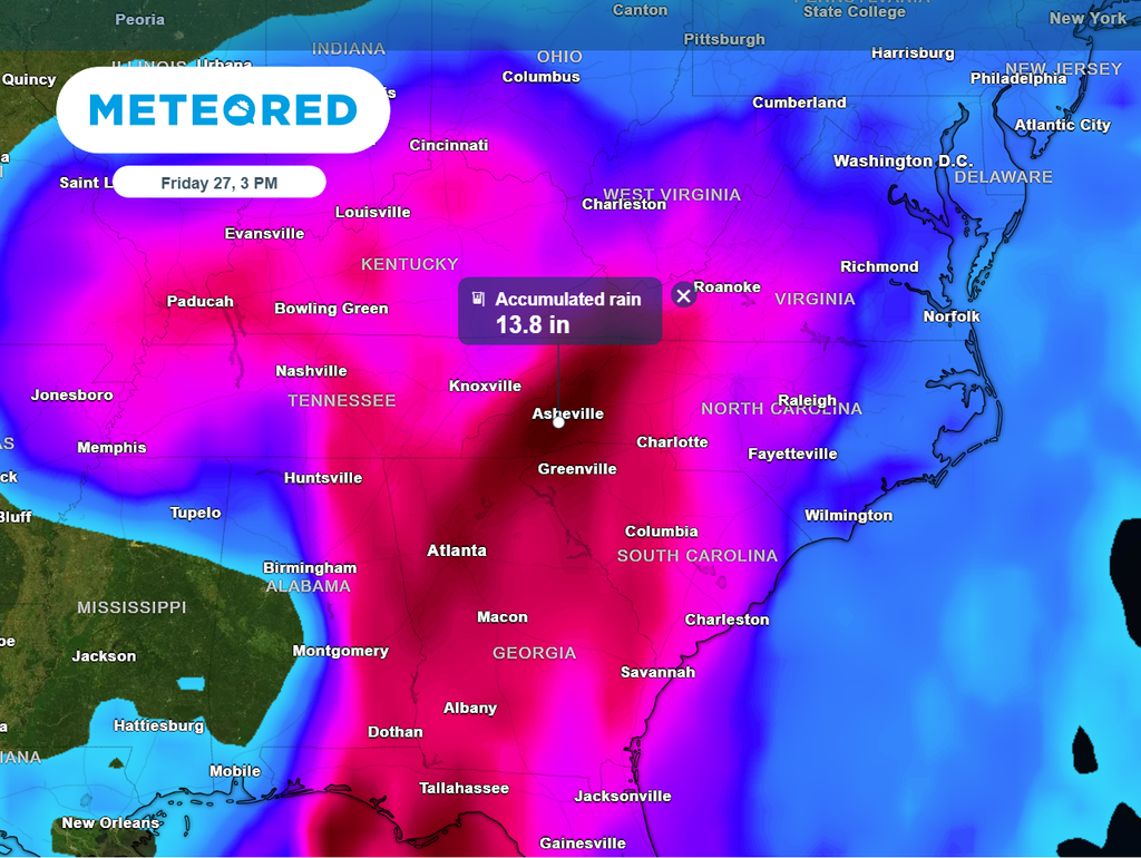 The rainfall forecast through Friday afternoon has significant rain forecast for the southeast.