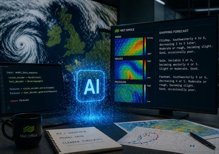 The Met Office just taught AI to watch weather data and write the Shipping Forecast