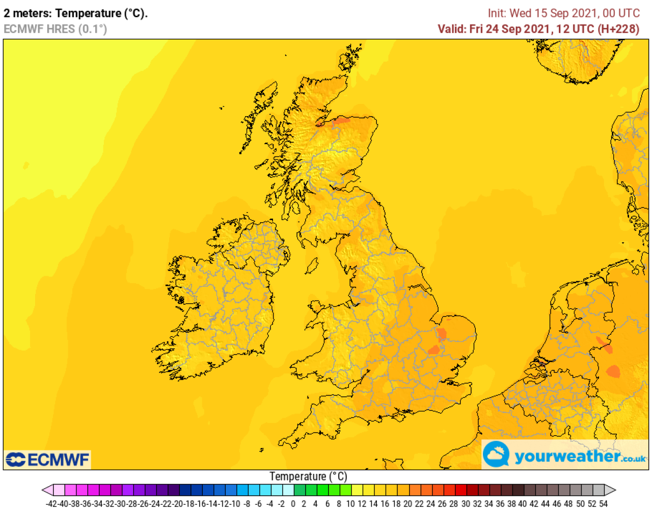 The UK weather outlook for the rest of September 2021