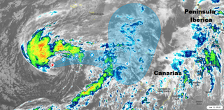 Theta gira levemente hacia el este-sureste: se acerca a Canarias
