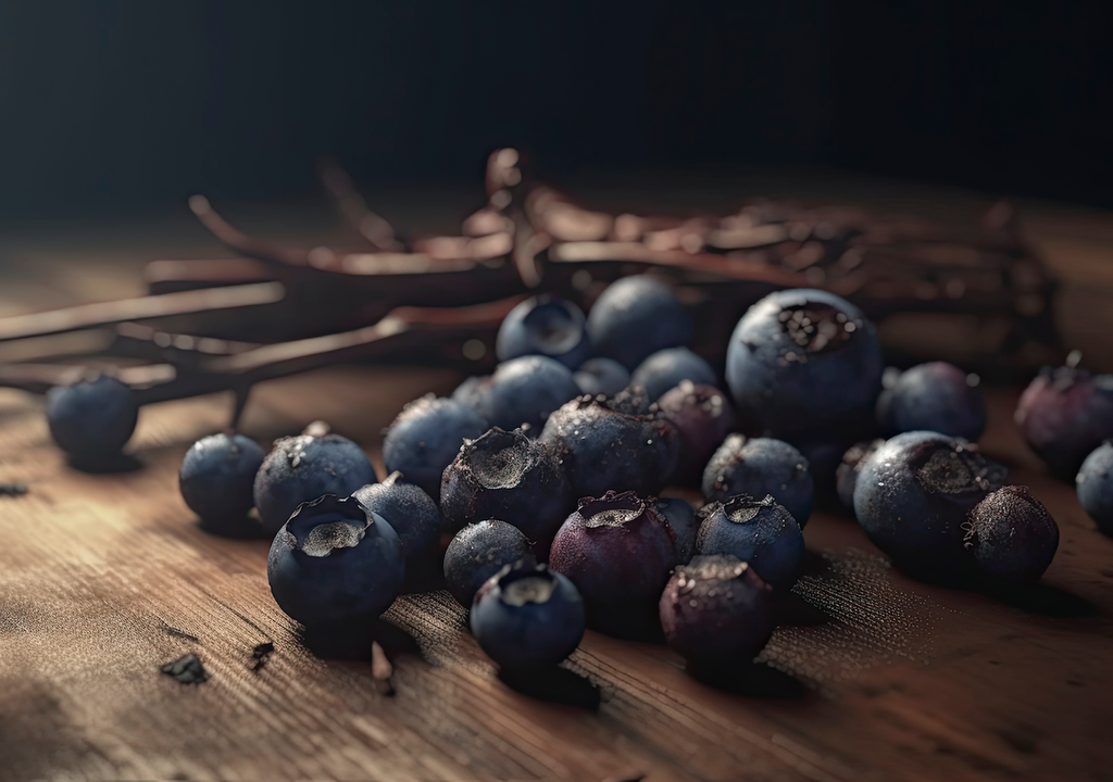Rotten blueberries.