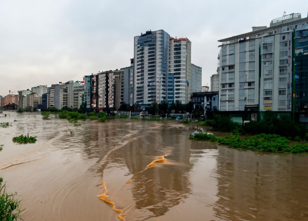 Überschwemmung Flut Niederschlag Regen