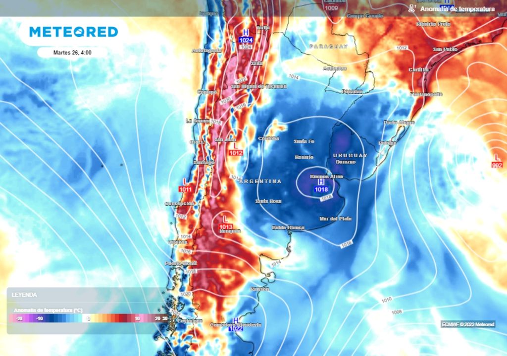 frío martes 26 bajas temperaturas Argentina
