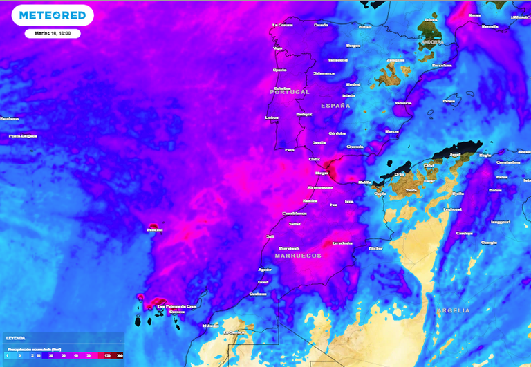 El tiempo muy revuelto con borrascas atlánticas, frentes, dana y borrasca fría aislada con fuertes precipitaciones