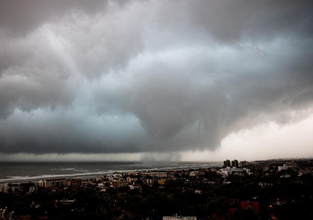 Waterspout over Pinamar. The system also had other vortices that probably hit the ground like tornadoes.,