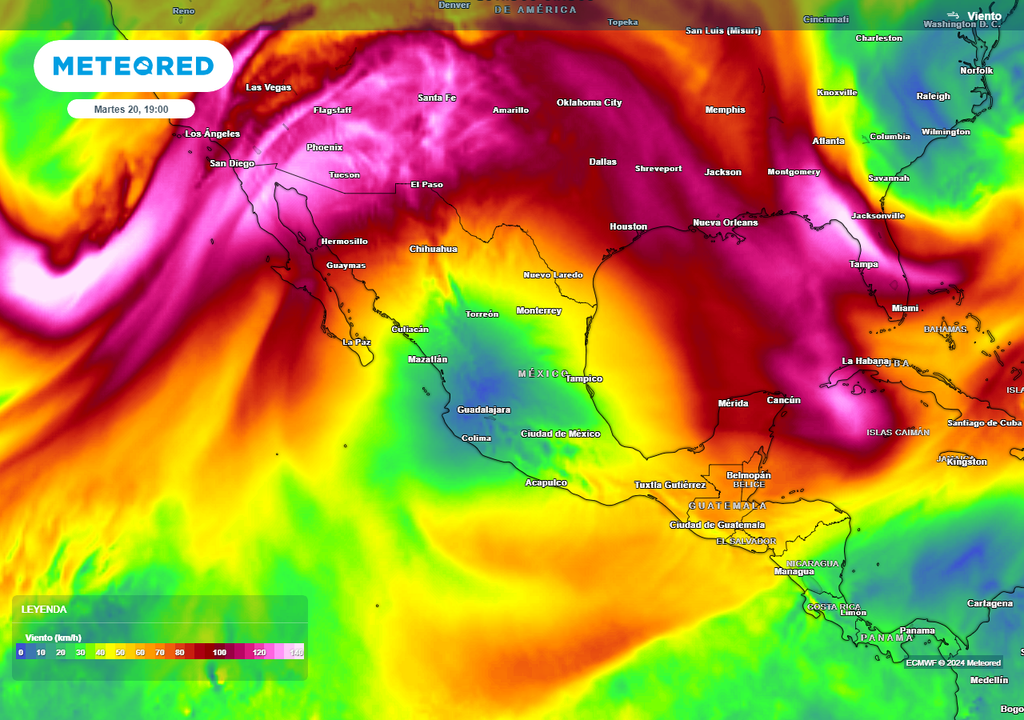 Anticiclón dominando a México