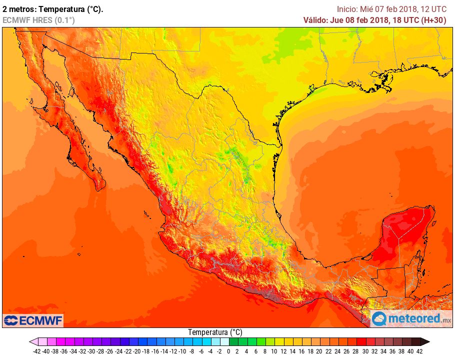 Modelo ECMWF de Temperaturas.