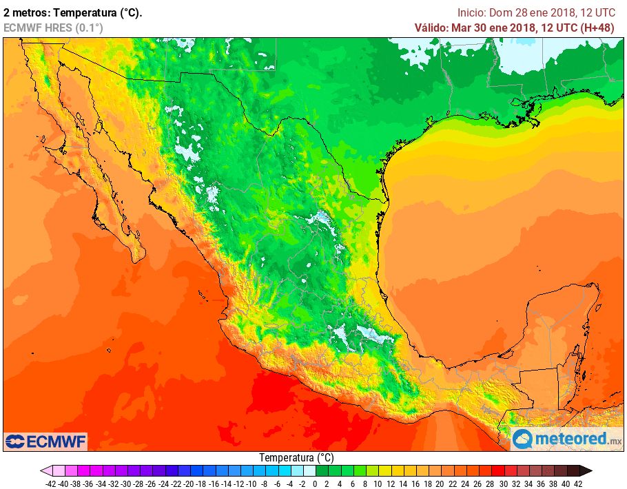Modelo ECMWF de temperaturas