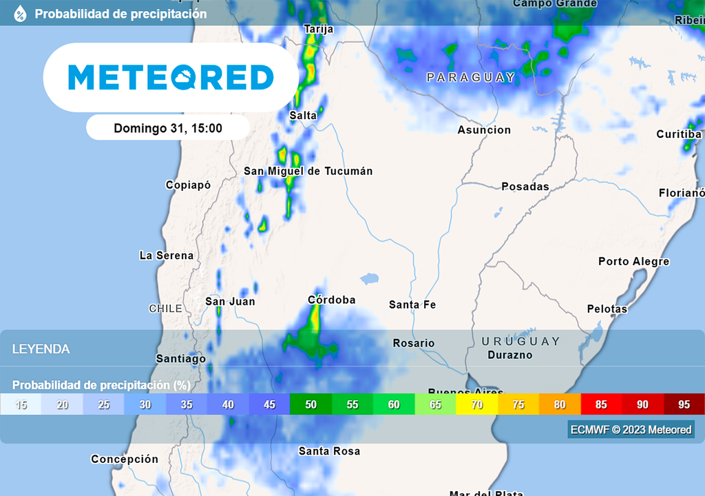 Lluvia, Tormenta, Probabilidad, Argentina, Año Nuevo