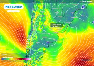 El tiempo en Argentina: fuertes vientos en el sur, lluvias con Sudestada en el centro, y hasta 33 °C en el norte