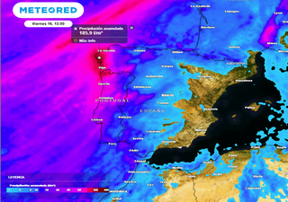 El tiempo durante la semana venidera: tren de frentes atl&aacute;nticos con masas de aire m&aacute;s templadas y h&uacute;medas
