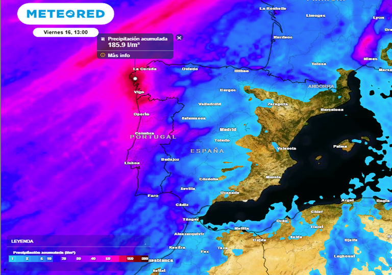 El tiempo durante la semana venidera: tren de frentes atl&aacute;nticos con masas de aire m&aacute;s templadas y h&uacute;medas