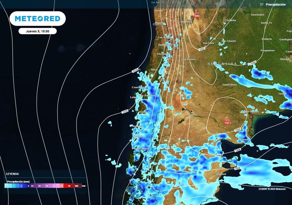 precipitaciones previstas por el modelo del ECMWF precipitaciones previstas por el modelo del ECMWF