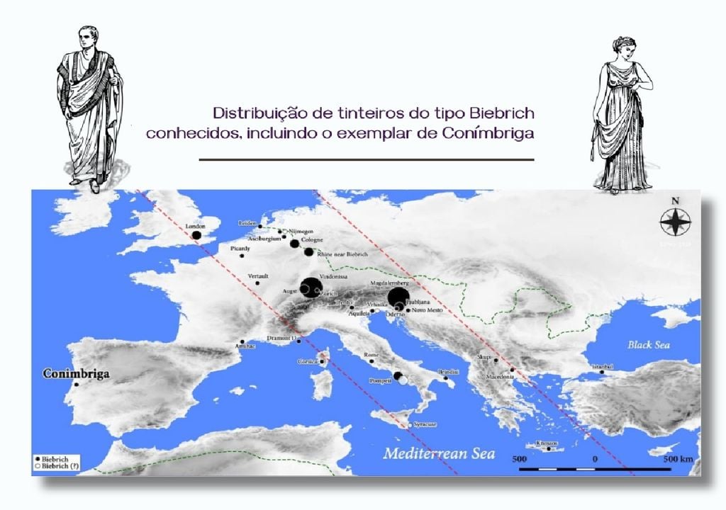 Distribuição dos tinteiros romanos pelo império