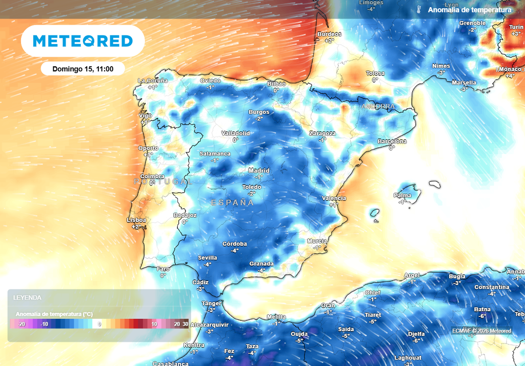 El ambiente será fresco para la época, aunque a partir de mañana los valores diurnos tenderán a recuperarse.