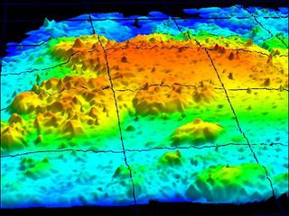 Topografía del arrecife de Johnson tomado por imágenes lidar del EARRL