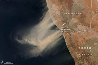 Tormenta de polvo en el sur de África