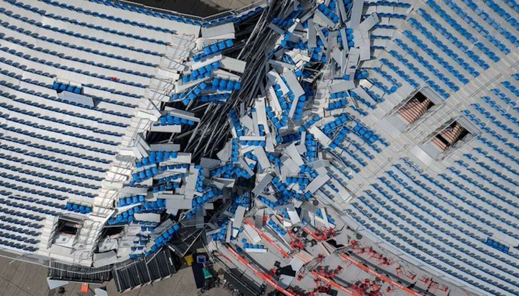 La tormenta dejó el Estadio Rogers en North York con daños significativos, después de la fuerte tormenta del miércoles.