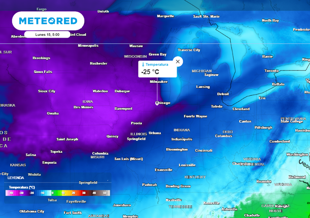 -25 grados en Chicago