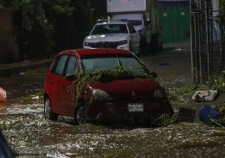 Tormenta ocasiona inundaciones en Ecatepec, Estado de México