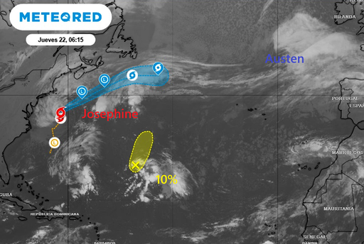 Sorprendentemente se forma la tormenta subtropical Josephine en el Atl&aacute;ntico Norte, la decima de la temporada de 2026