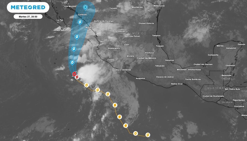 El pronóstico de trayectoria indica que el sistema puede debilitarse hacia el fin de semana. El pronóstico de trayectoria indica que el sistema puede debilitarse hacia el fin de semana.