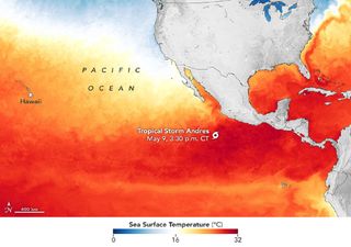 Tormenta tropical Andrés batió un récord sobre el Océano Pacífico